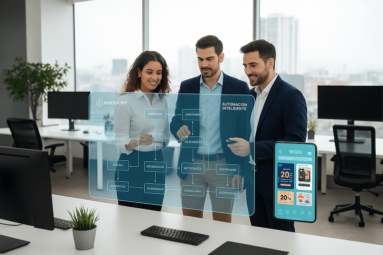 Personas automatizando la carga de promociones en MODO