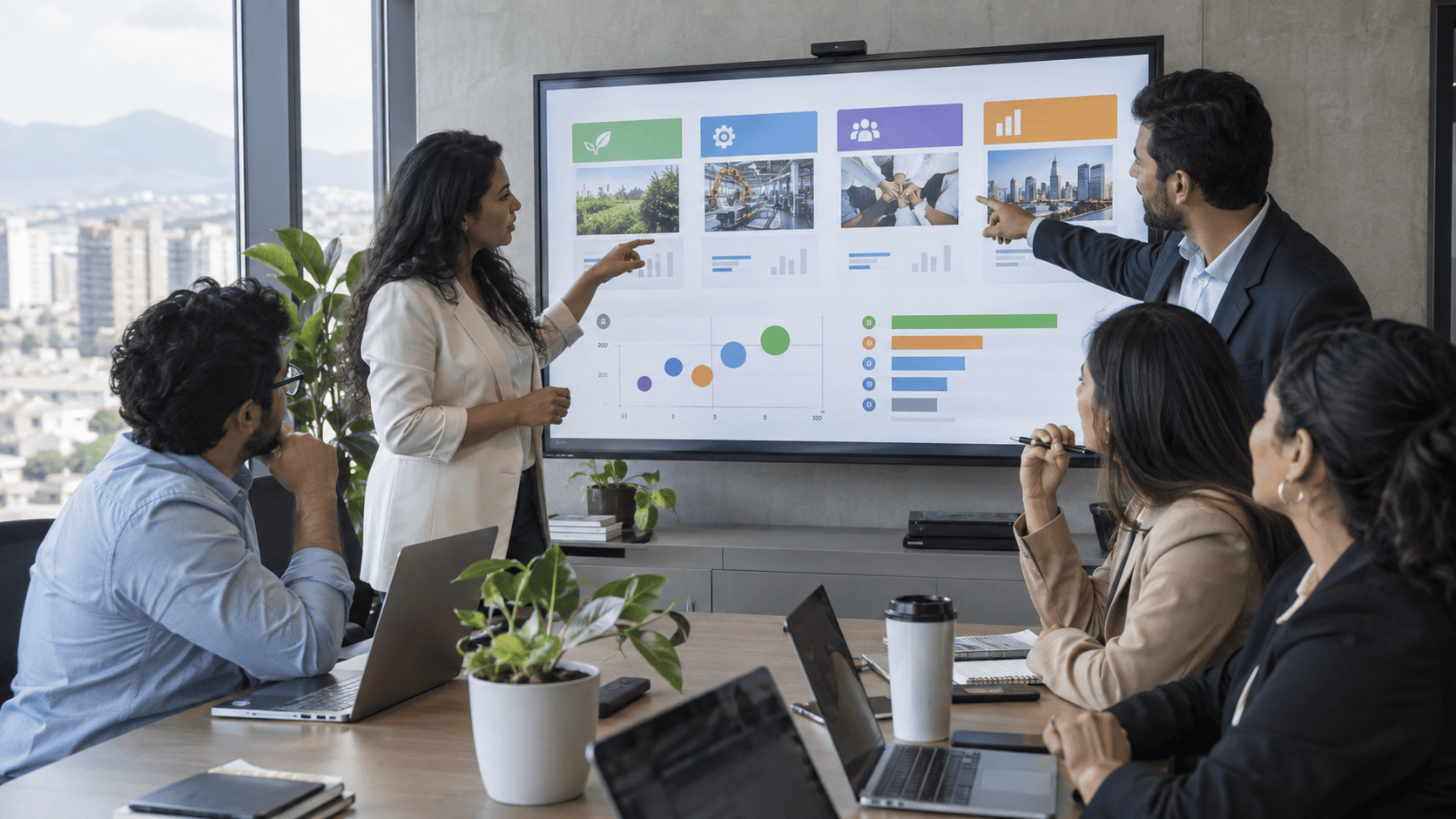 Equipo priorizando casos de uso de IA en empresas según su impacto y viabilidad.